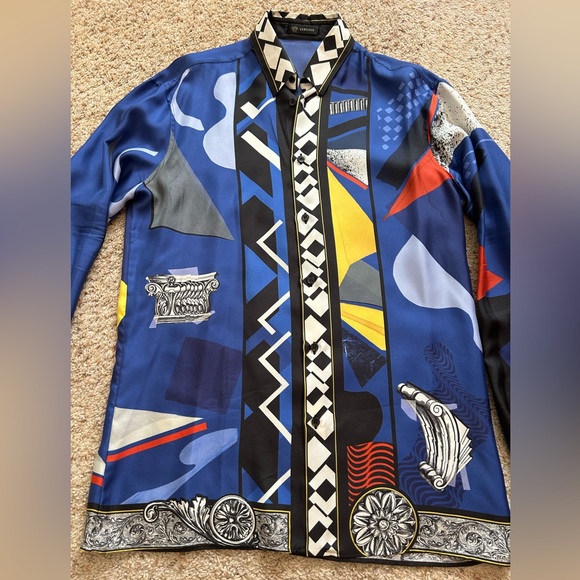 Authentic Mens Long Sleeve Silk Versace Shirt Size 39 worn once